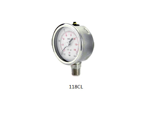 DRG-118C 全钢滚圈充油压力表